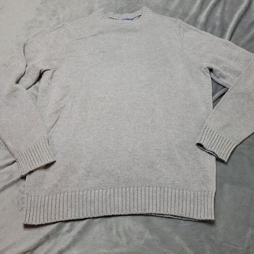 Croft Barrow Grandpa Sweater Mens XL Grey Pullover Shirt‎ Long Sleeve Cotton Top